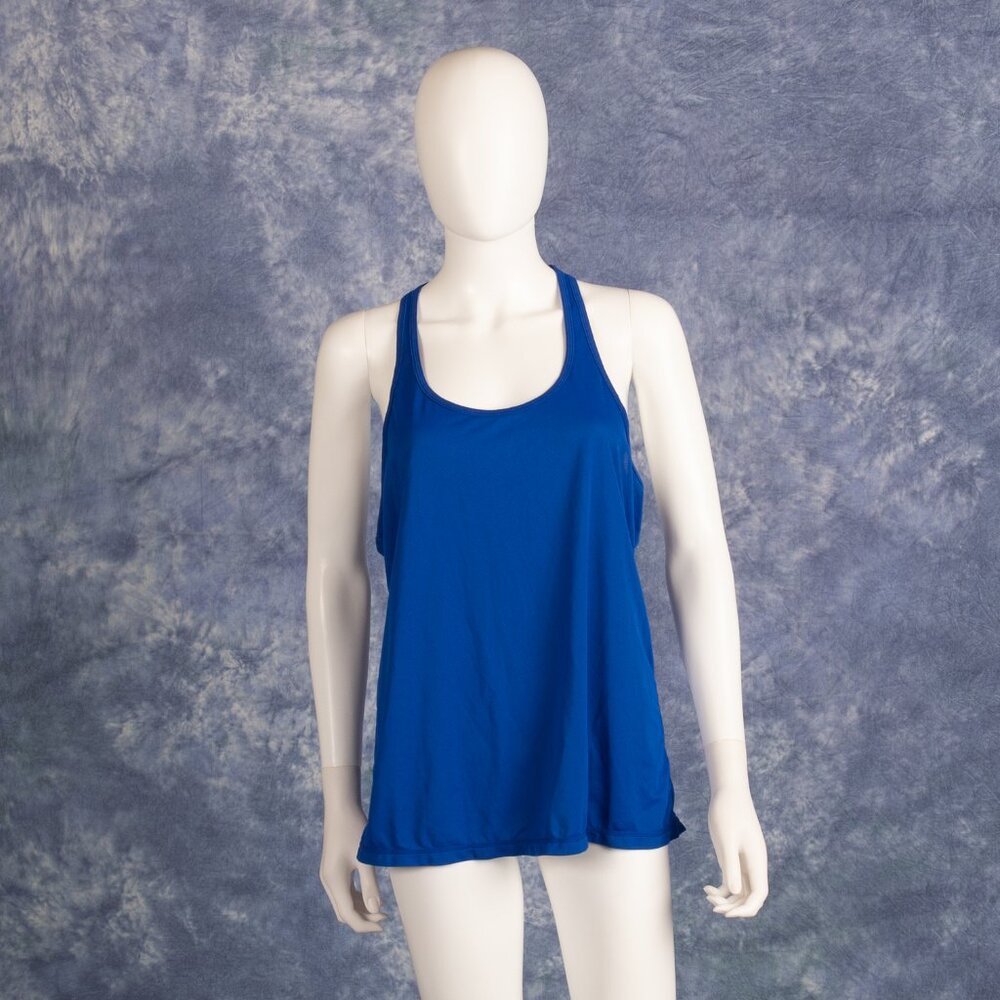 Zella Royal Blue Racerback Sheer Workout Tank Top L
